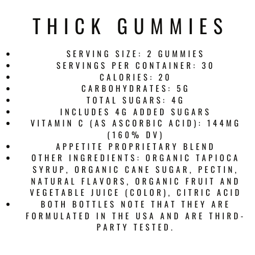 Thick Gummies "Thique"(Weight Gaining) (7690825072795)